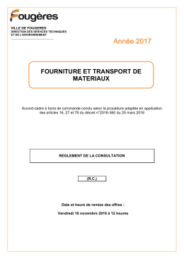 fourniture et transport de materiaux