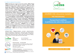 JOURNÉE CISS «Assurance maladie»