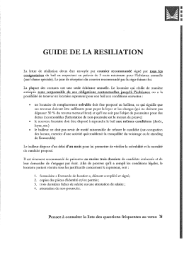 Guide de la r&eacute;siliation - Groupe Immobilier du Mail
