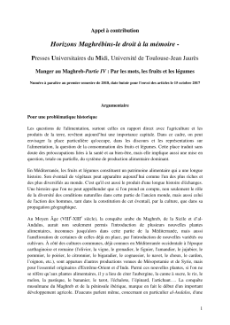 Horizons Maghr&eacute;bins-le droit &agrave; la m&eacute;moire