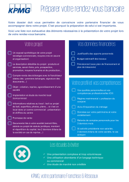 M&eacute;mo Futur Franchis&eacute; - Rendez-vous Bancaire
