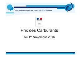 Prix des Carburants - Les services de l`Etat à La Réunion