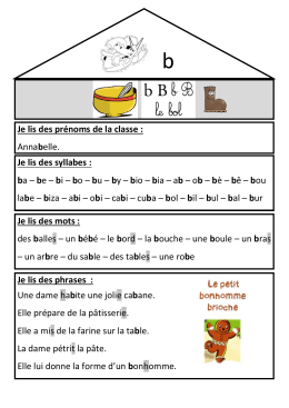 Je lis des pr&eacute;noms de la classe