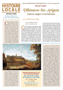 VILLENEUVE-LÈS-AVIGNON. GUIDE DU VOYAGEUR ET NOTES