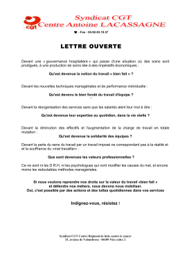 lettre ouverte