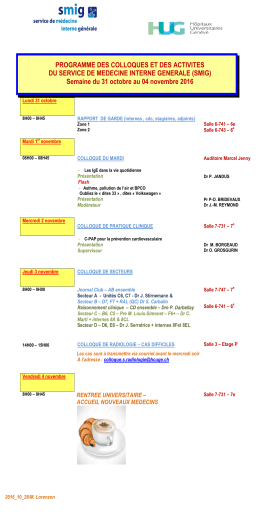 T&eacute;l&eacute;chargez le programme d&eacute;taill&eacute; des colloques du service