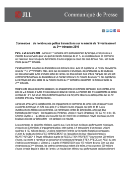 Communiqu&eacute; de Presse