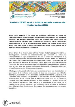 Assises IRVE 2016 : d&eacute;bats anim&eacute;s autour de l`interop&eacute;rabilit&eacute;