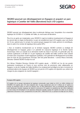 Communiqué de presse ID Logistics poursuit sa collaboration avec