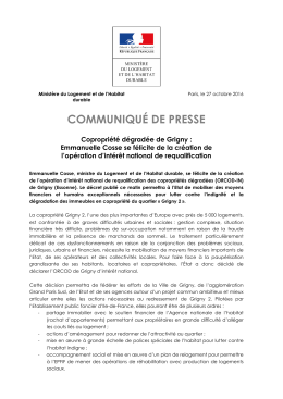 Copropriété dégradée de Grigny - Ministère du Logement et de l