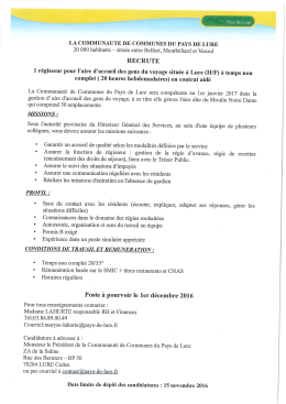 Consultez l`offre d`emploi