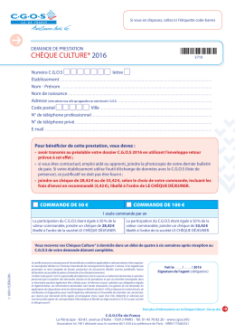 Ch&egrave;ques culture