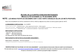 Menus des restaurants - Lyc&eacute;e Georges Fr&ecirc;che