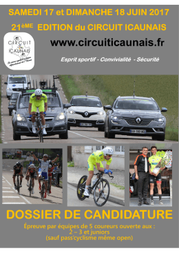 dossier candidature 2017