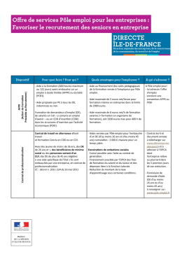 Guide des aides emploi senior