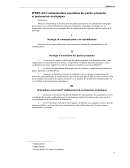 IPBES-4/4: Communication, association des parties prenantes et