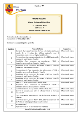vote : unanimite - Site officiel de la ville de Pertuis