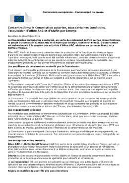 Concentrations: la Commission autorise, sous certaines