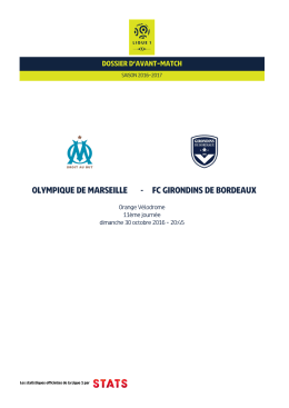 Dossier d`avant-match