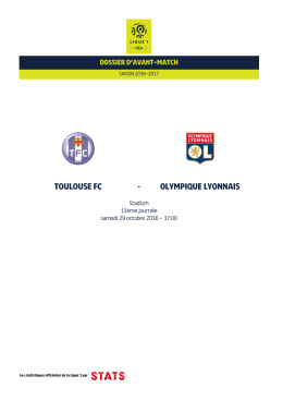 Dossier d`avant-match