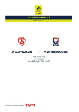 Dossier d`avant-match