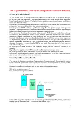Tout ce que vous voulez savoir sur les micropolluants, sans oser le