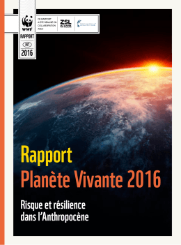 Rapport Plan&egrave;te Vivante 2016 - WWF
