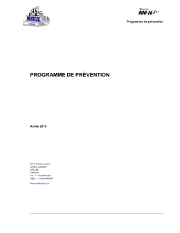 Programme de prévention