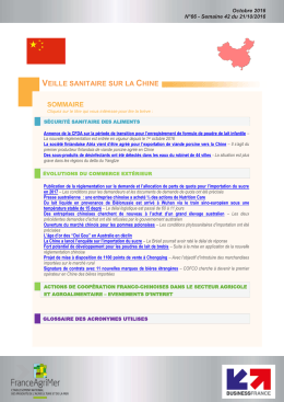 Veille sani... 21 oct
