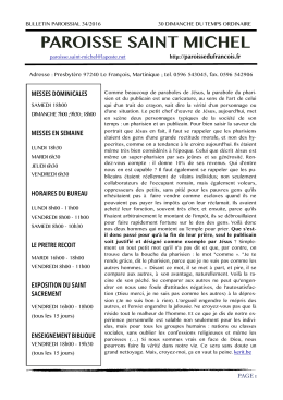 Bulletin paroissial - Paroisse du Fran&ccedil;ois