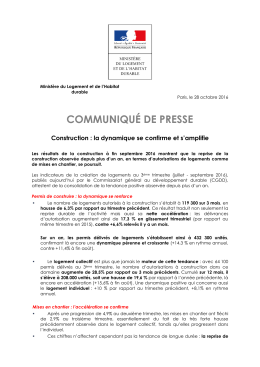 Construction, la dynamique se confirme et s`amplifie (PDF