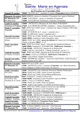 ANNONCES de la semaine 44-45 - Over-blog