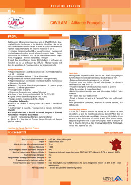 CAVILAM - Alliance Fran&ccedil;aise - Vichy