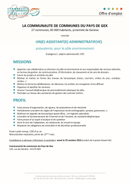 2016-Assistante pole environnement