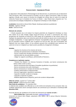 Ing&eacute;nieur d`&eacute;tudes sp&eacute;cialis&eacute; en Ichtyologie et &eacute;cologie des milieux