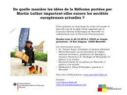 De quelle mani&egrave;re les id&eacute;es de la R&eacute;forme port&eacute;es par Martin