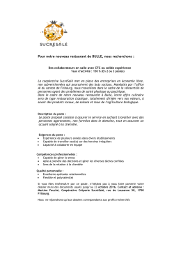 Collaborateurs en salle avec CFC ou solide expérience