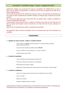 Fil conducteur - FPMD FORMATIONS PAIE FONCTION PUBLIQUE