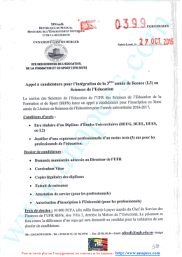 Pour en savoir plus sur l`enseignement, les concours et les examens