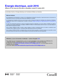 - Statistique Canada