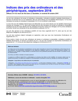 - Statistique Canada