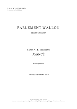 parlement wallon - Recherche plein texte
