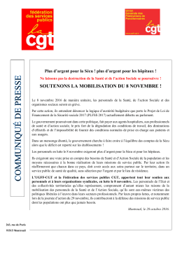 le communiqué - UGFF-CGT