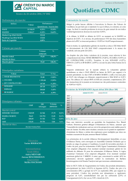 Quotidien boursier - Bourse de Casablanca