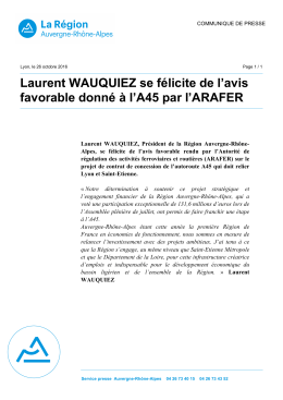 CP 10 26 Avis favorable A45 - Auvergne - Rh&ocirc;ne