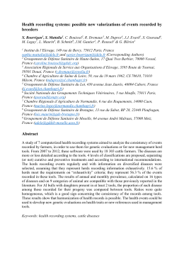 Health recording systems: possible new valorizations of