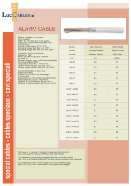 special cables - cables speciaux - cavi speciali