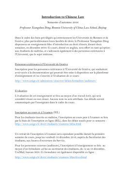 Introduction to Chinese Law