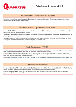 Actualités du 24 octobre 2016