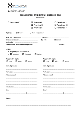 Inscription au lyc&eacute;e